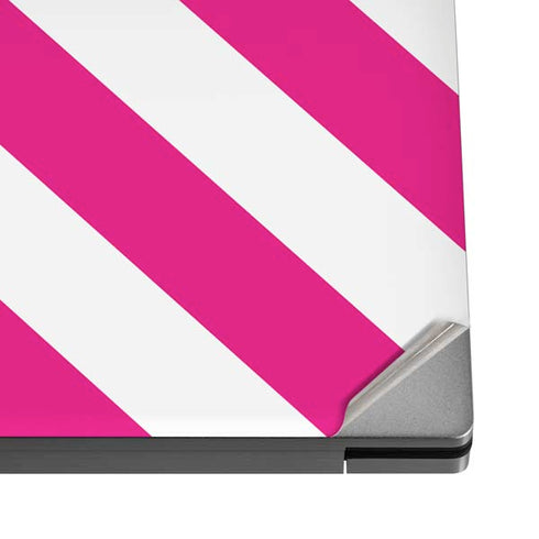 Pink and White Geometric Stripes Dell XPS Skin
